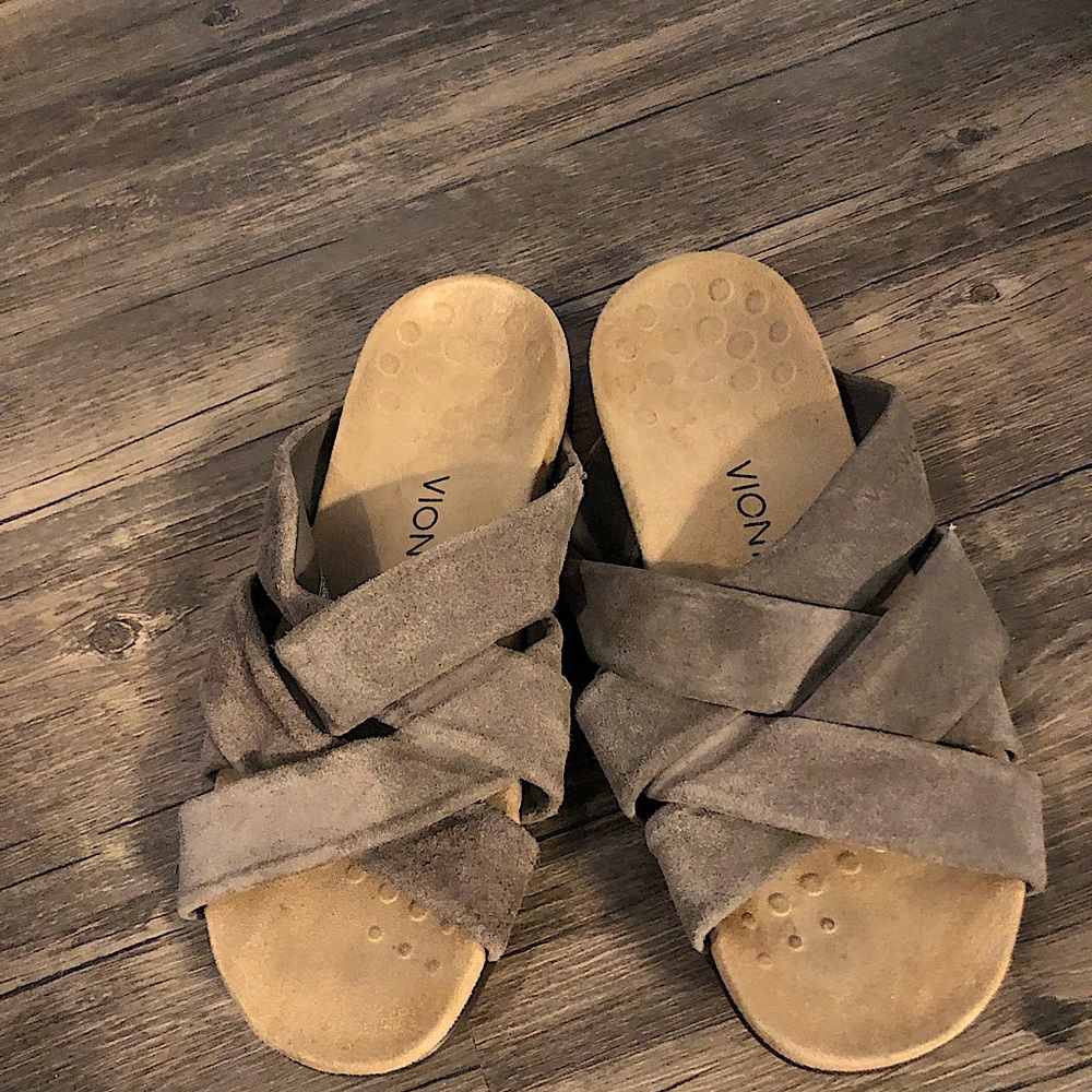 Vionic Juno Suede Slides Size 9 - image 3
